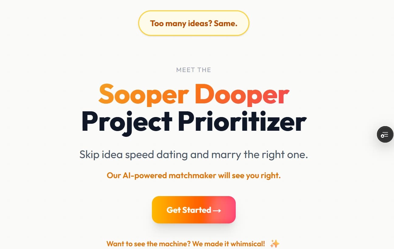 Sooper Dooper Project Prioritizer